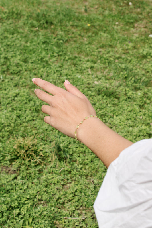 Gemstone Bracelet - Faceted Peridot