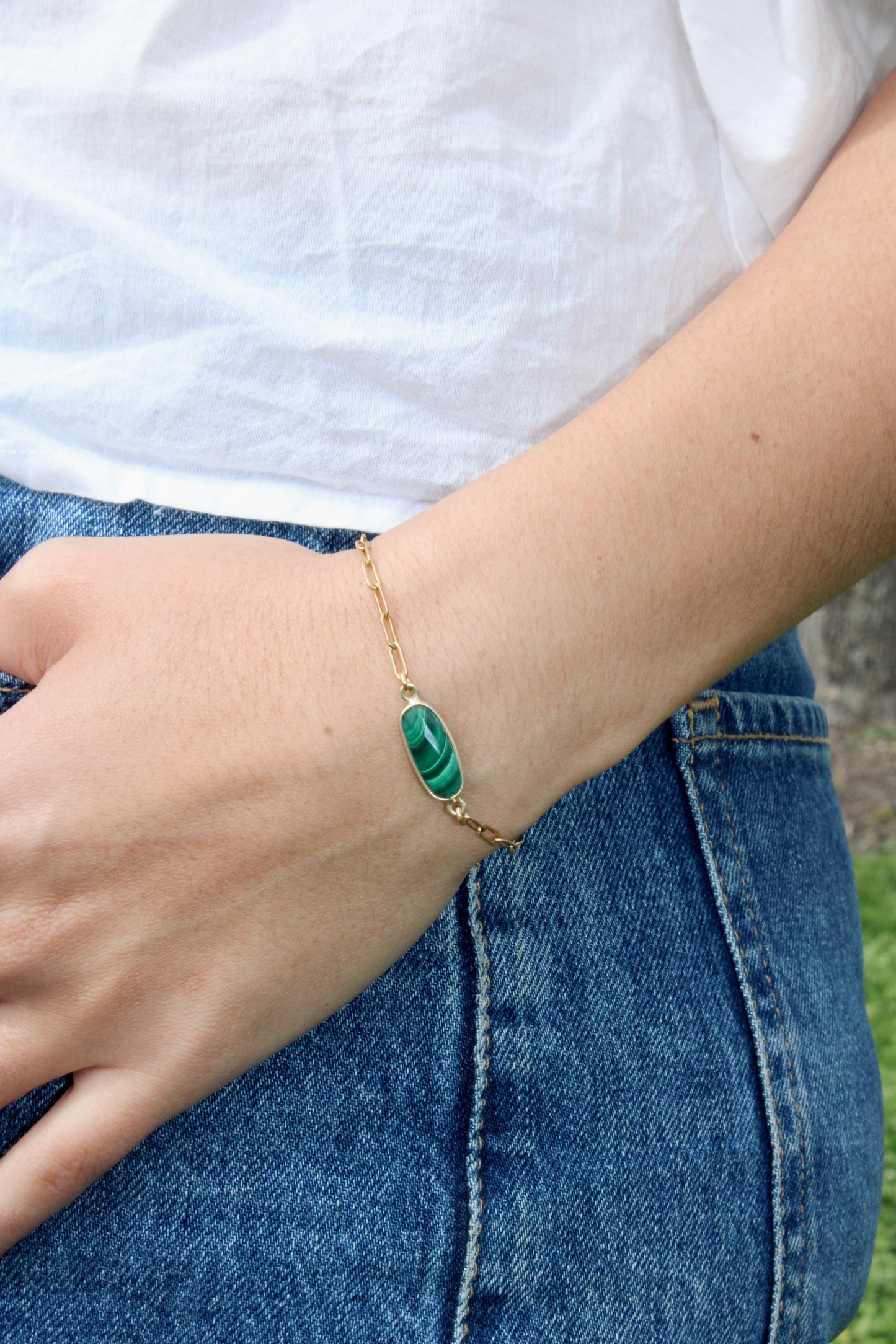 Gemstone Bar Bracelet