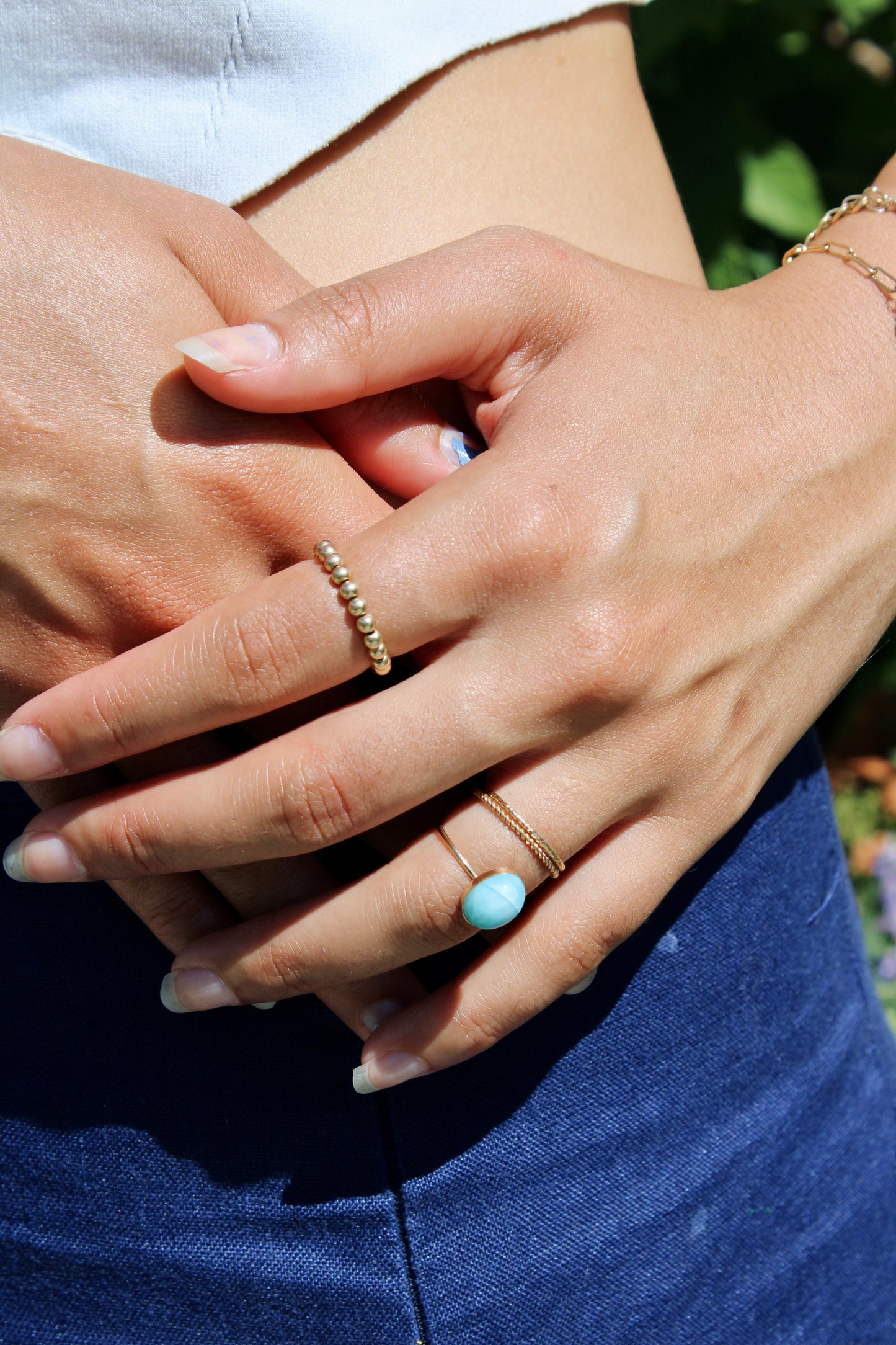 Larimar Gemstone Ring