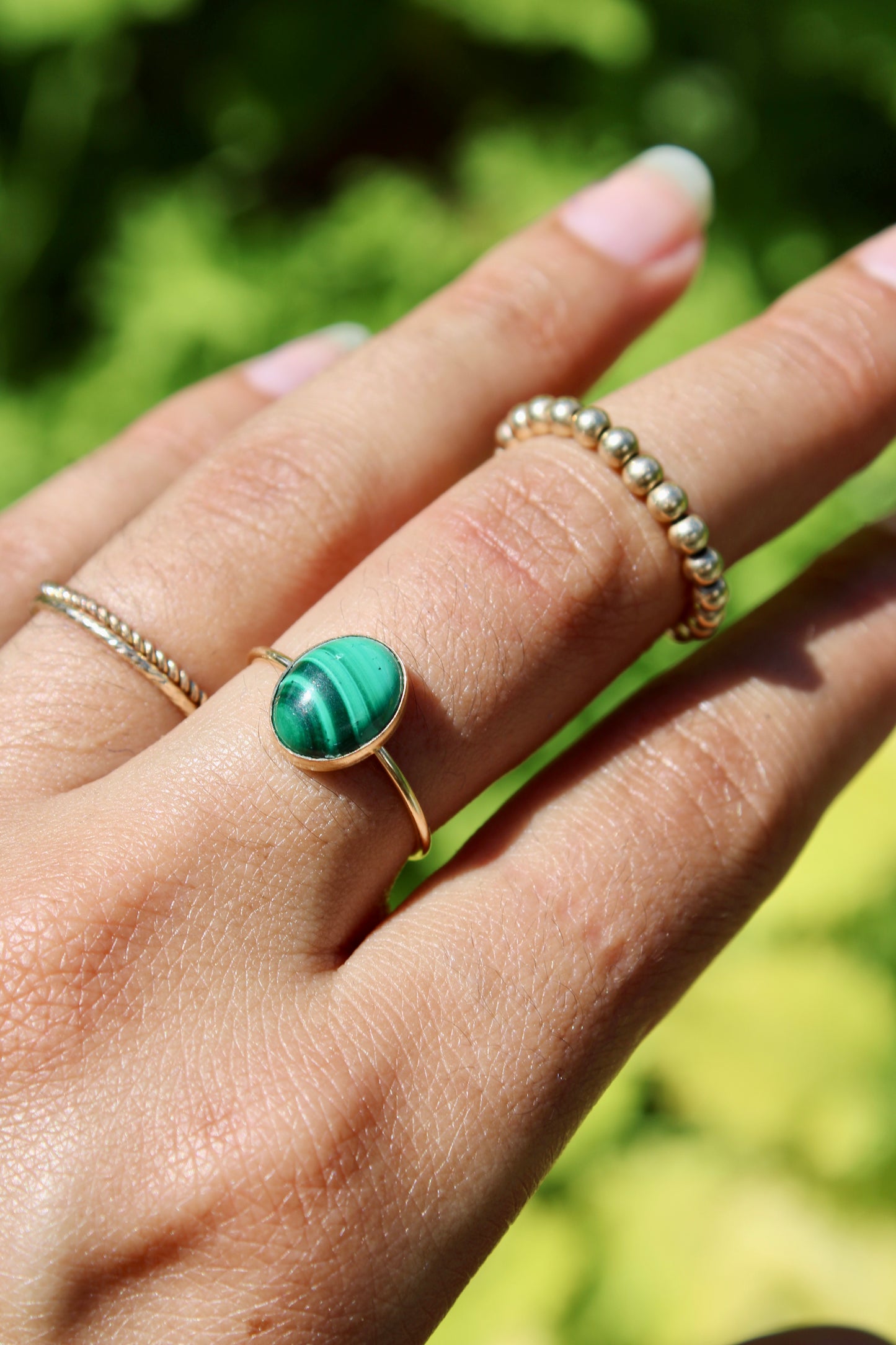 Malachite Gemstone Ring