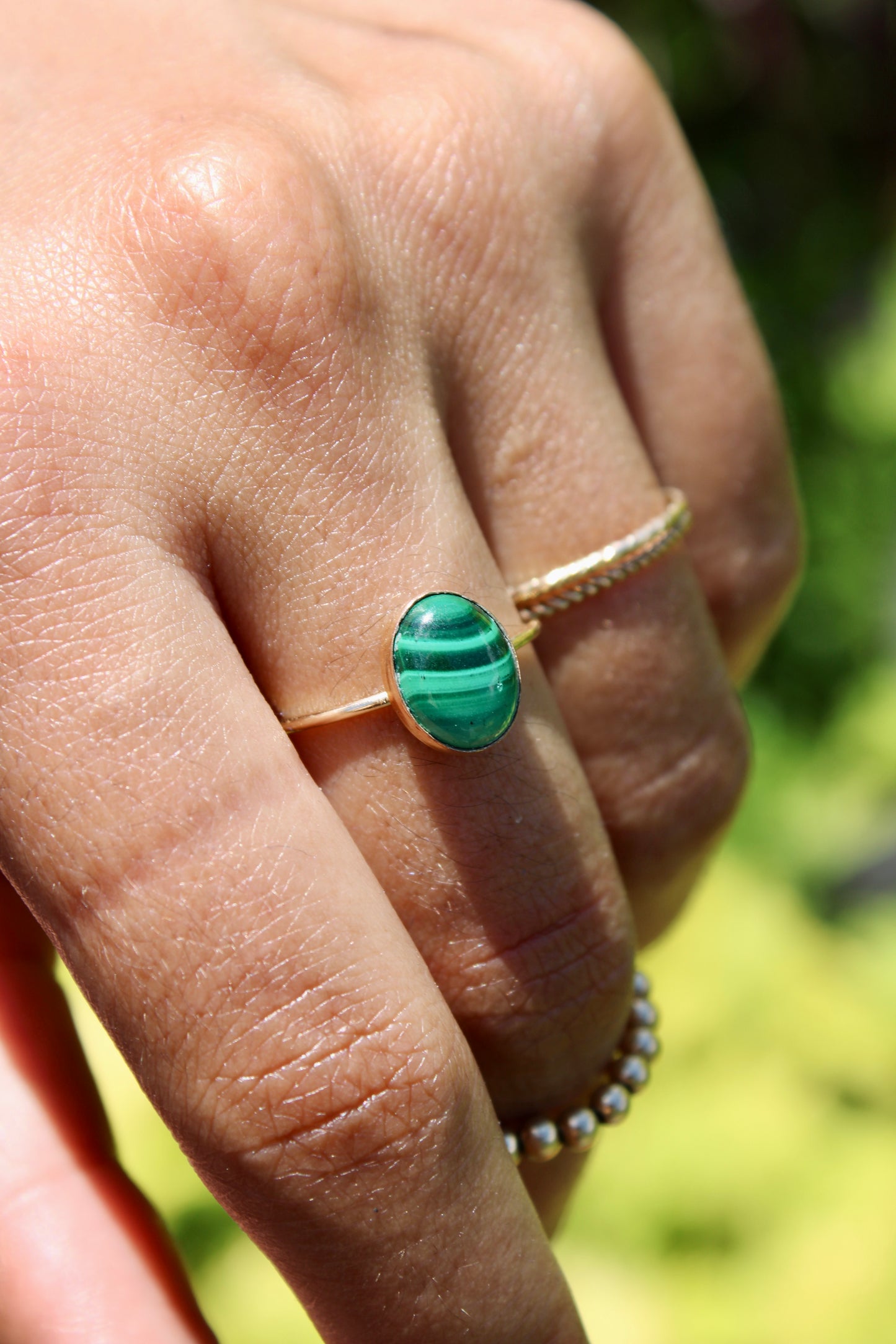 Malachite Gemstone Ring