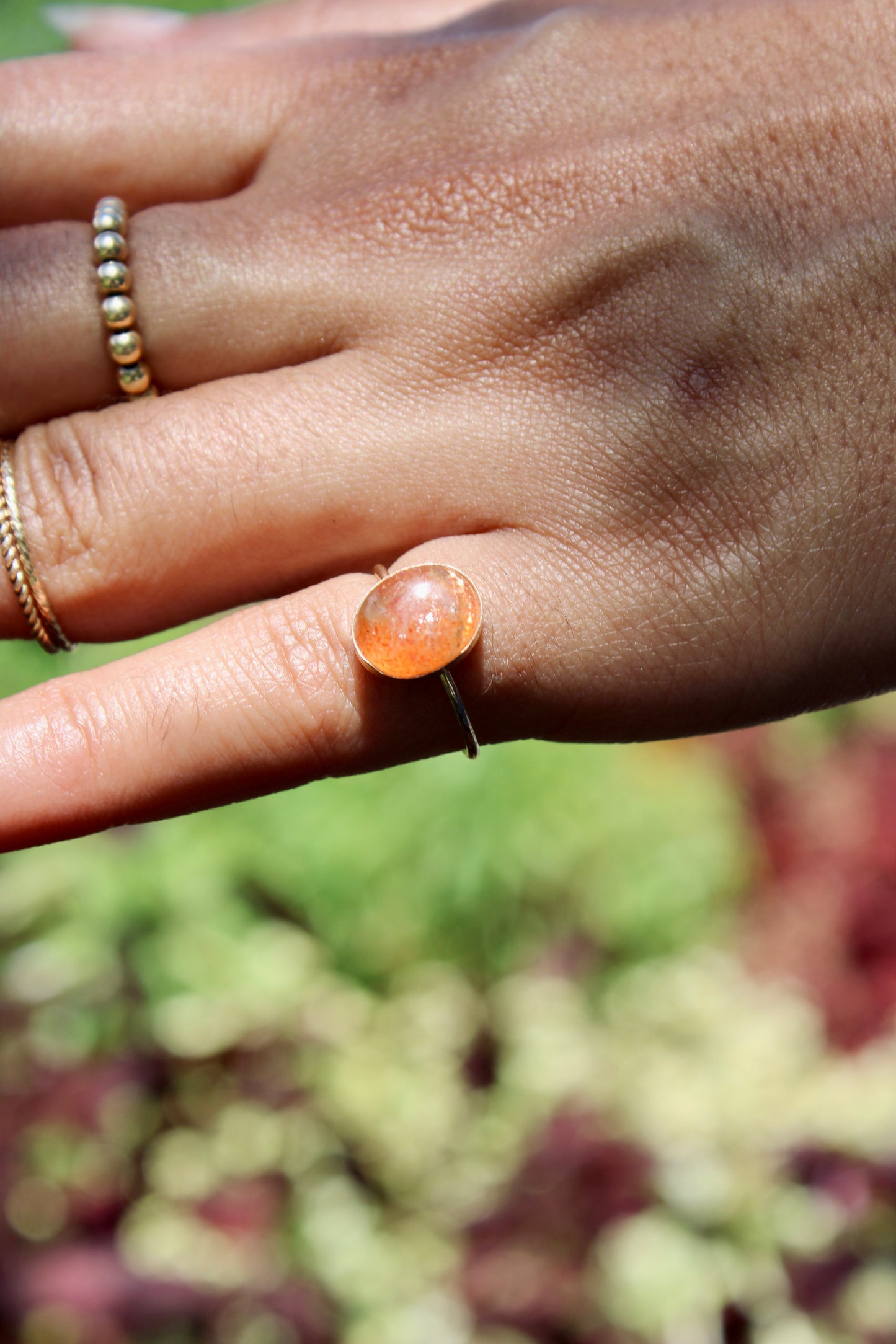 Sunstone Gemstone Ring