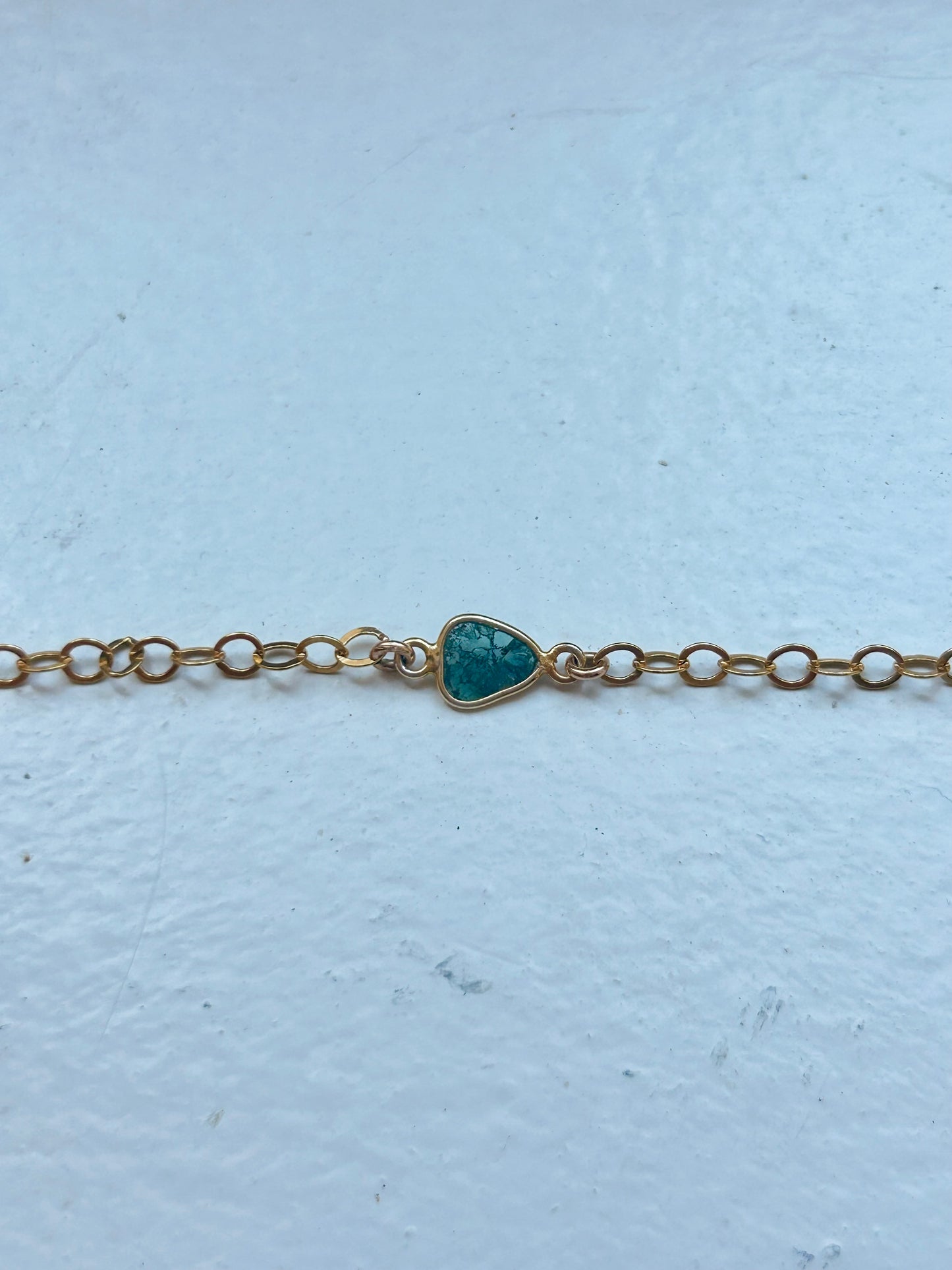 Blue Raw Diamond Slice Bracelet